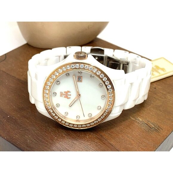 Jivago Women's Watch JV9412 Quartz Mother of Pearl Dial Rose Gold White Ceramic - Picture 8 of 14